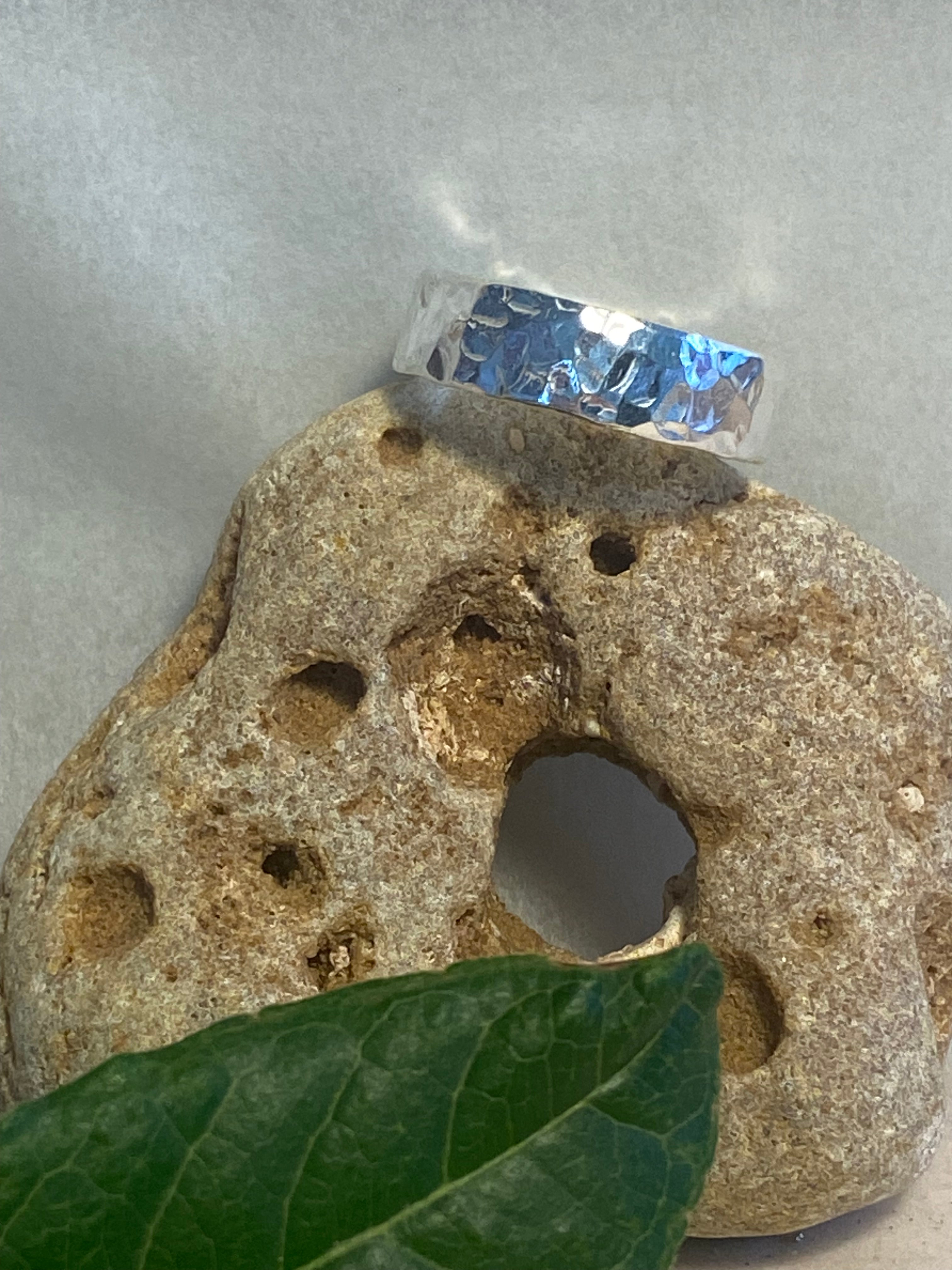 Hammered Sterling Silver Band Ring