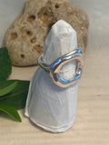 Molten Circle Wax Carved Sterling Silver Statement Ring