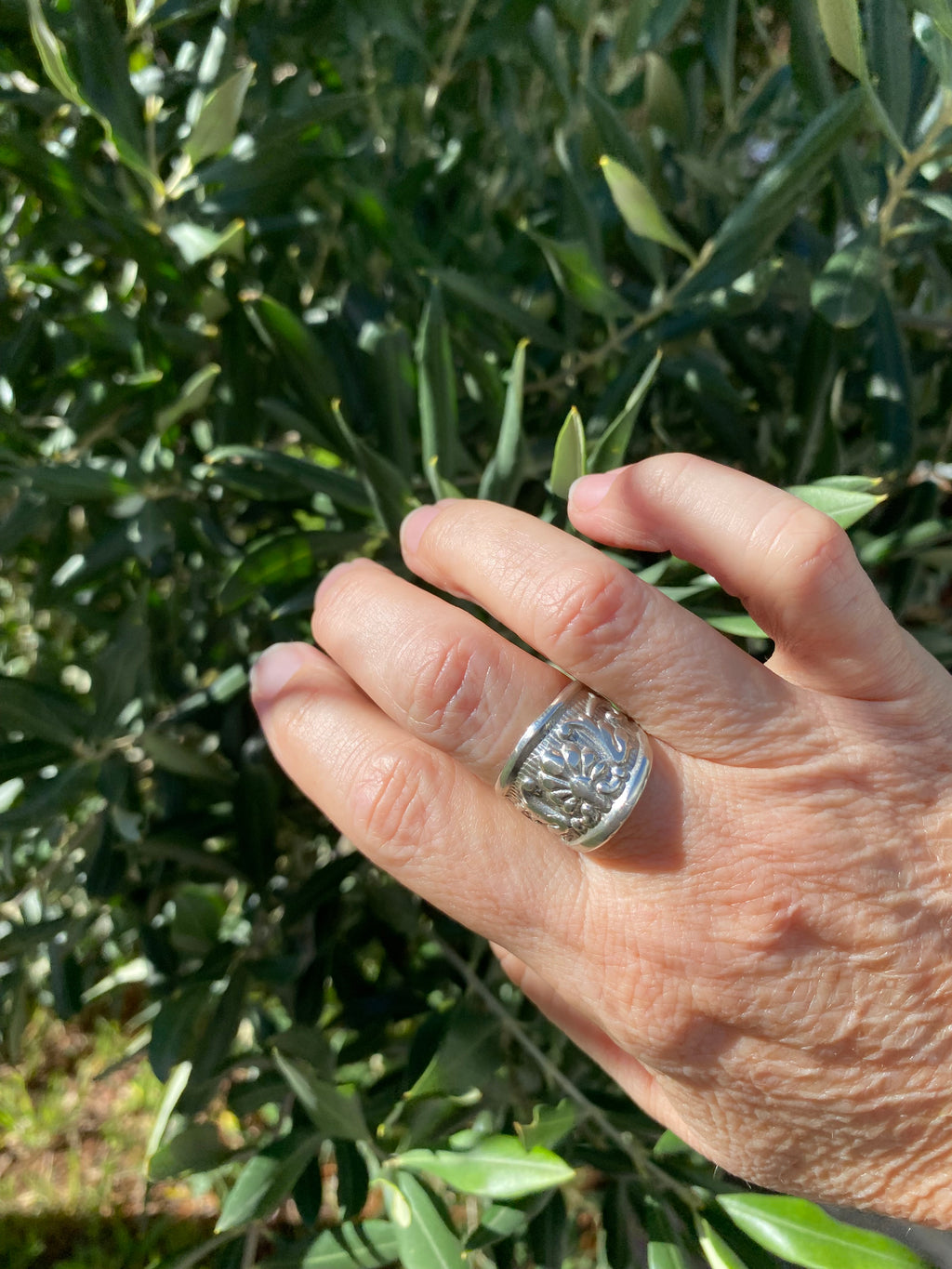 Reclaimed Pattern Sterling Silver Ring