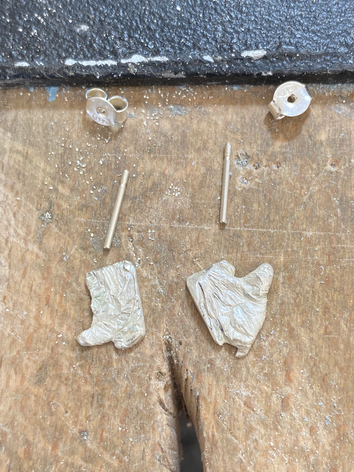 Flow Earrings – One-of-a-Kind Sterling Silver Stud Earrings