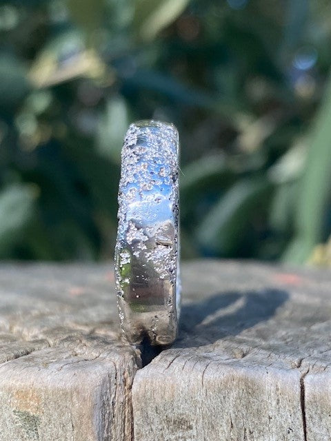 Beach Sand Sterling Silver Ring size O1/2