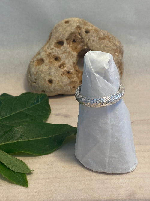 Cuttlefish Cast Adjustable Sterling Silver Ring