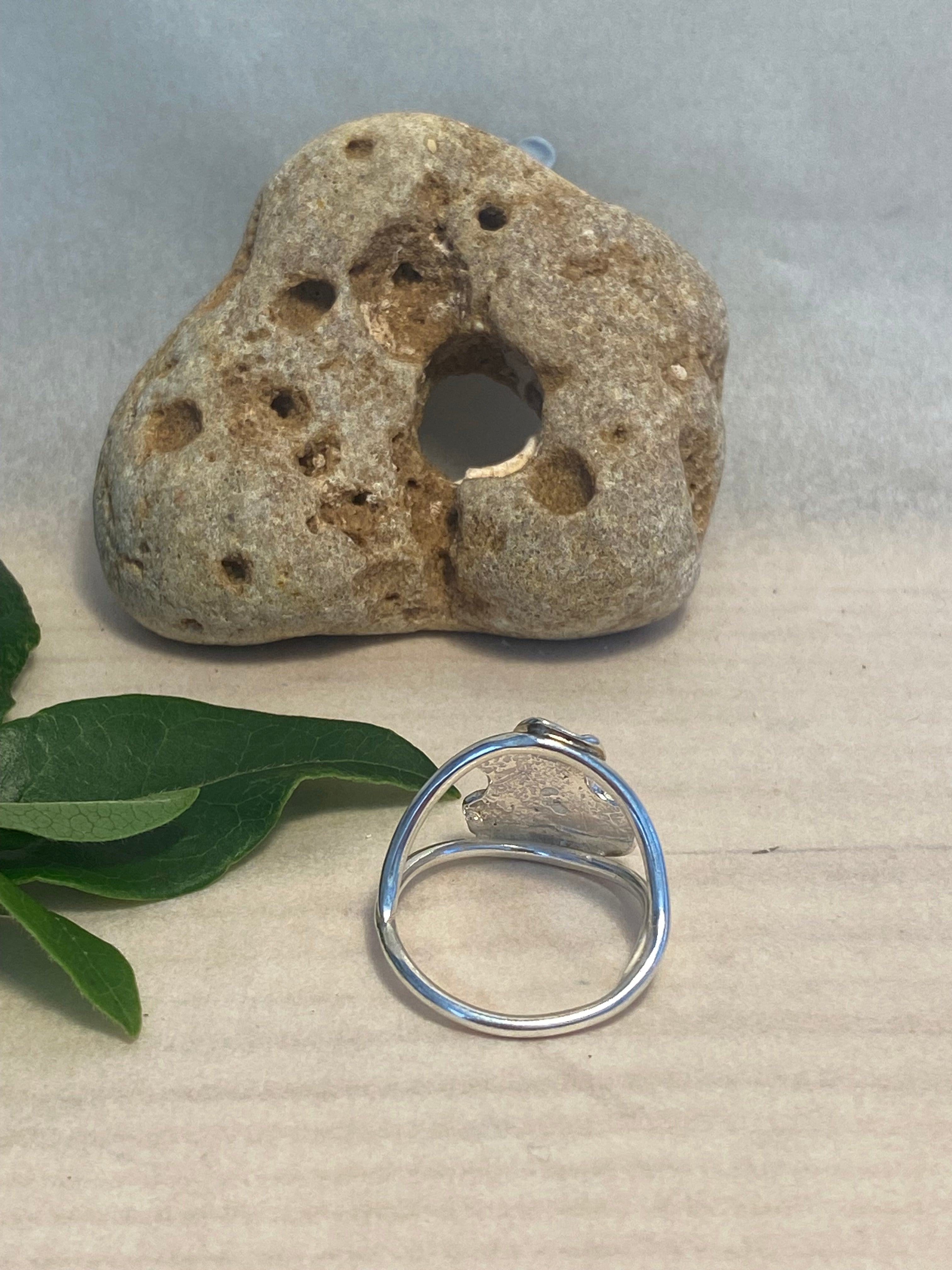 Coral Impressions Double Band Sterling Silver Ring