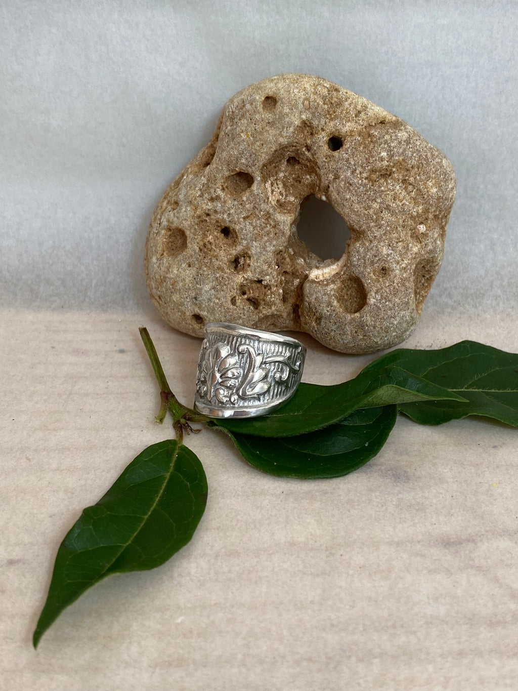 Reclaimed Pattern Sterling Silver Ring