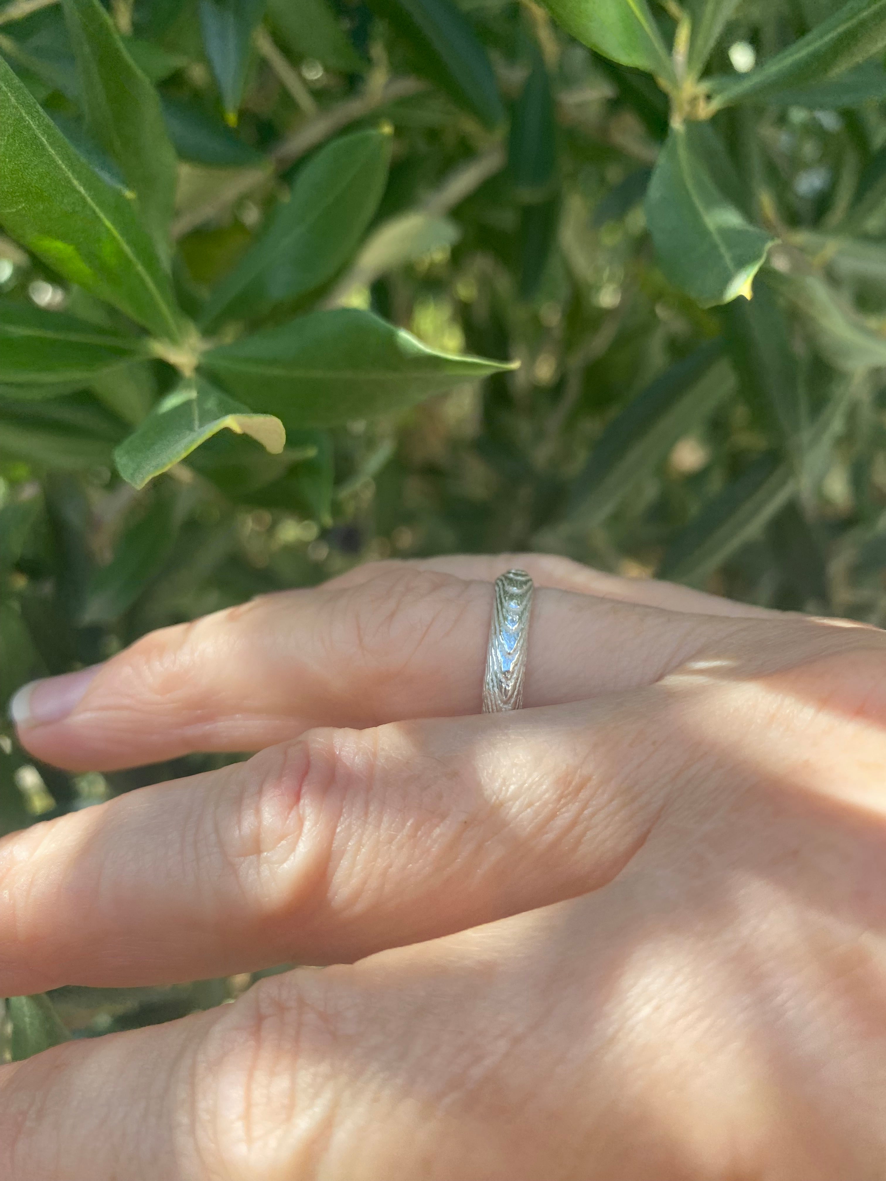 Cuttlefish Cast Adjustable Sterling Silver Ring