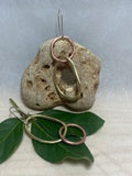 Mixed Metal Organic Link Earrings