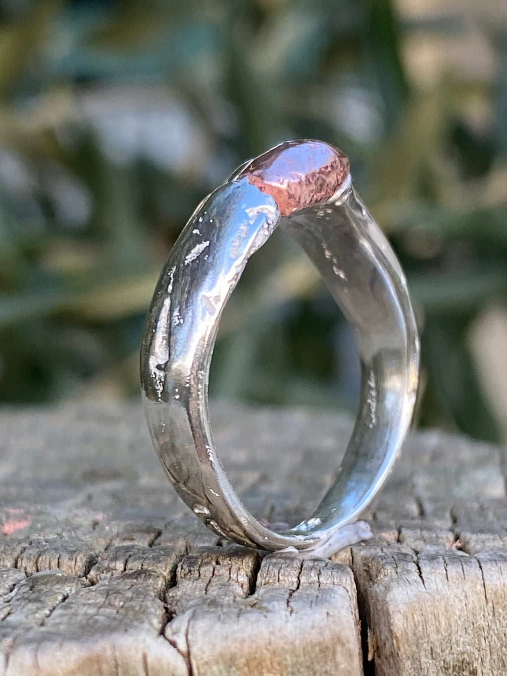 Sterling Silver & Copper Seed Ring | Size P½ | One of a Kind