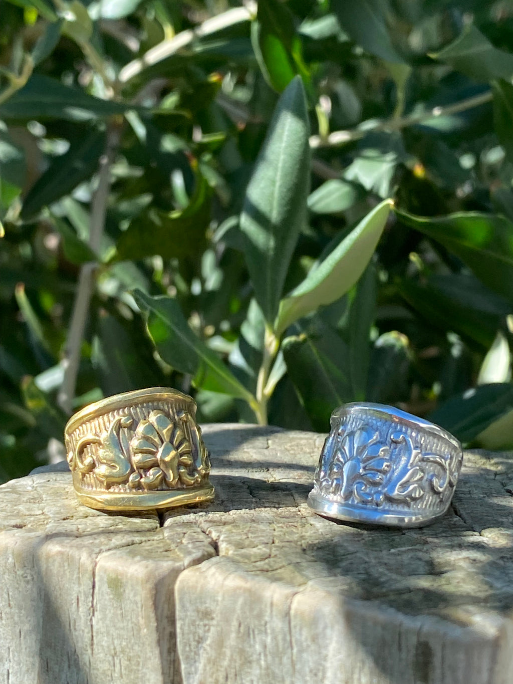 Reclaimed Pattern Sterling Silver Ring
