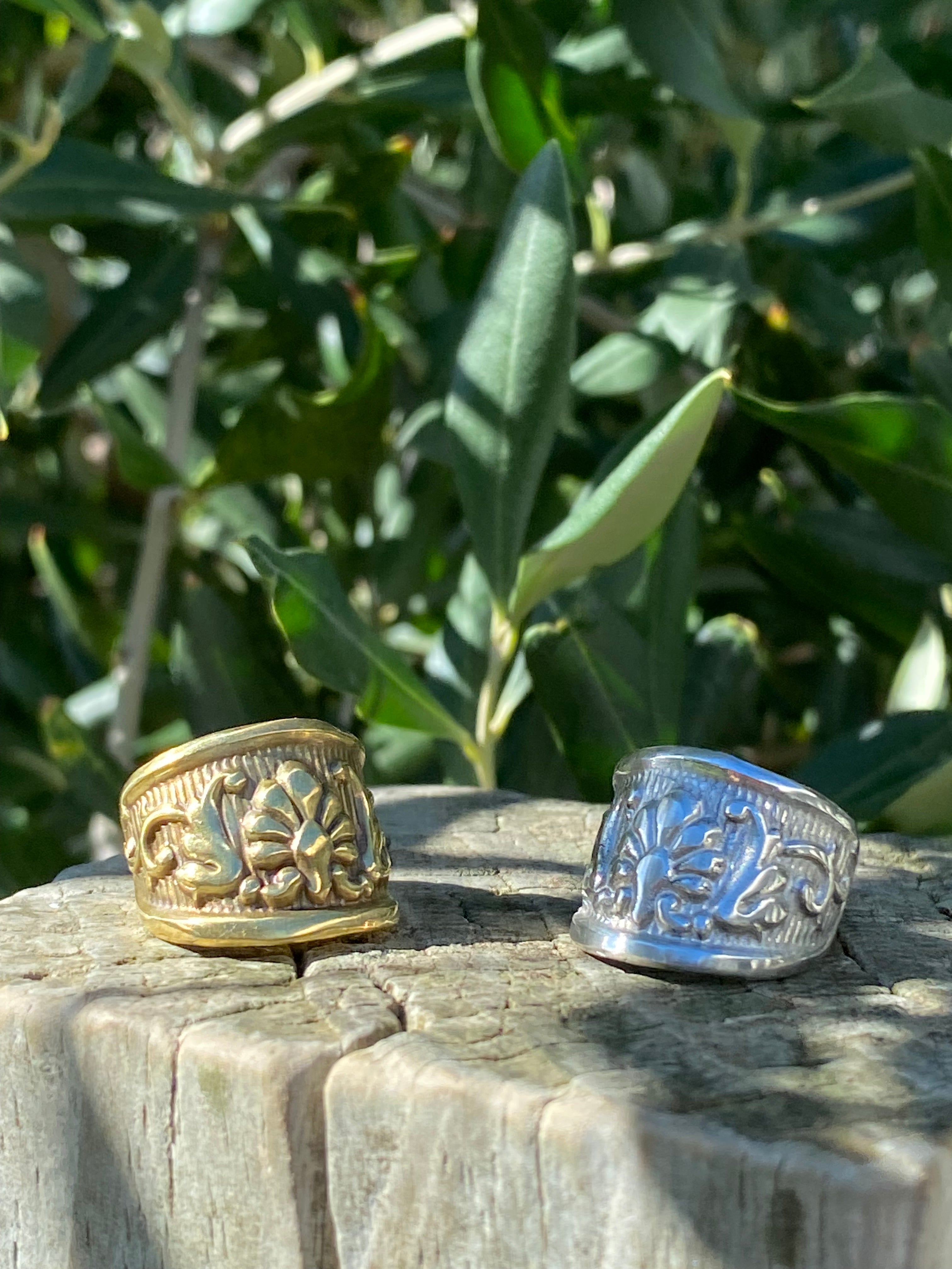 Reclaimed Pattern Sterling Silver Ring