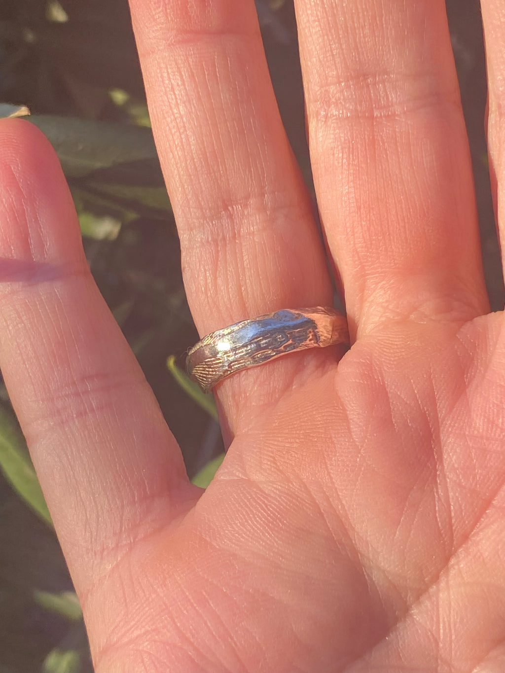 Molten Cuttlefish Cast Sterling Silver Ring