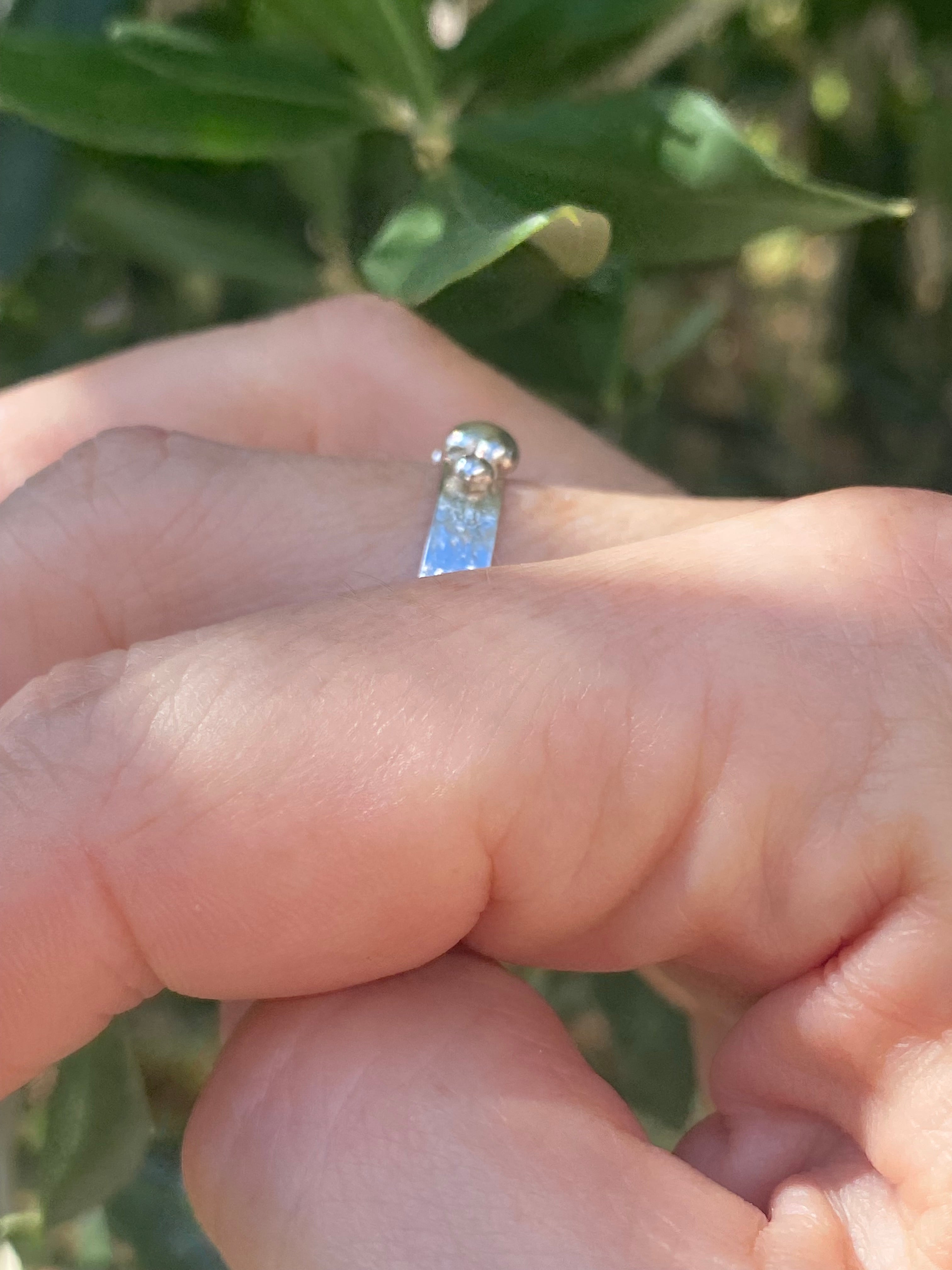 Reticulated Silver Ring with Granulation Detail