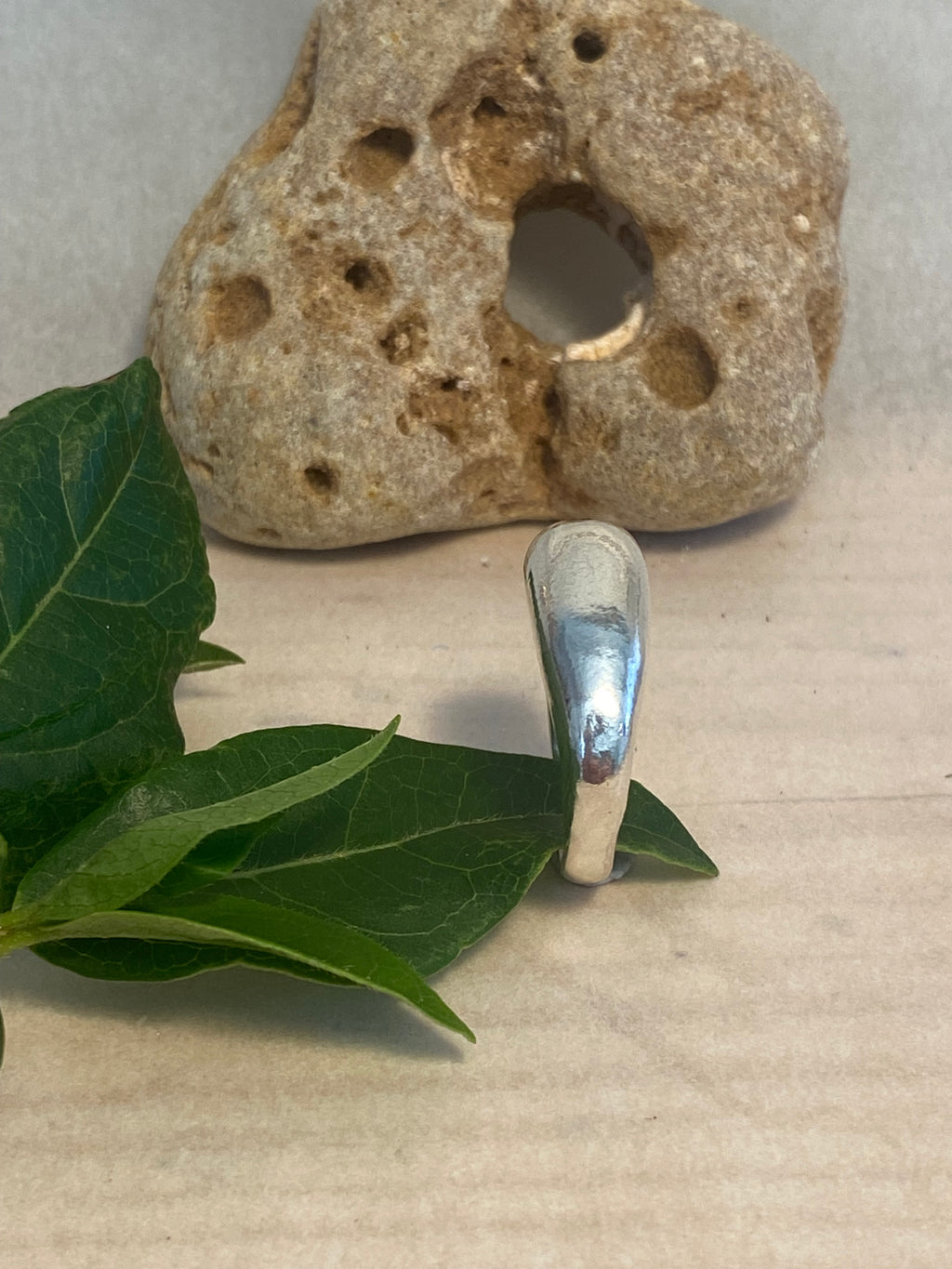 Tapered Sculptural Sterling Silver Ring