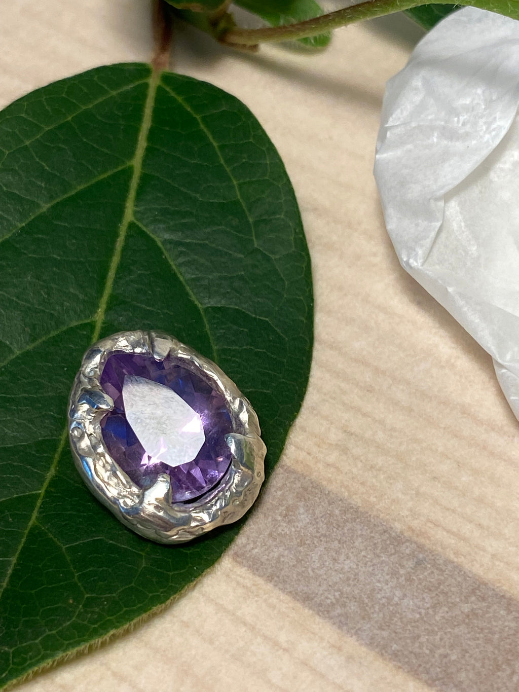 Amethyst and Silver Pendant