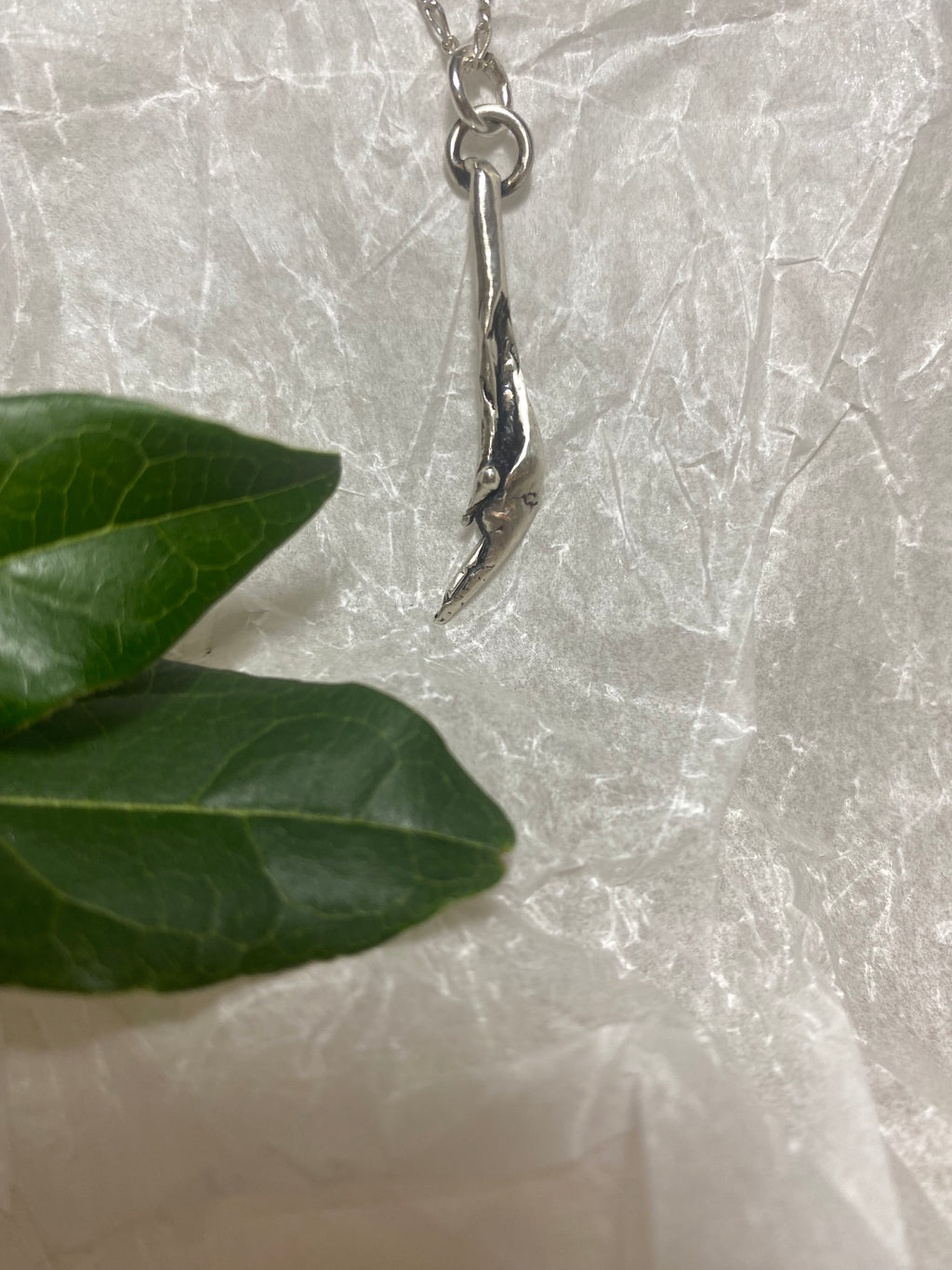 Tide Pendant -Water Cast Sterling Silver Pendant