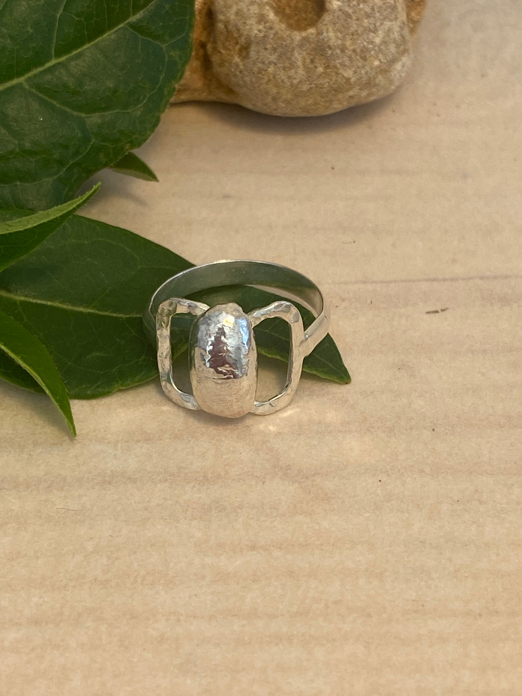 Sterling Silver Butterfly Link Ring