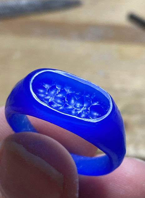 Sterling Silver Pod Ring Size P1/2