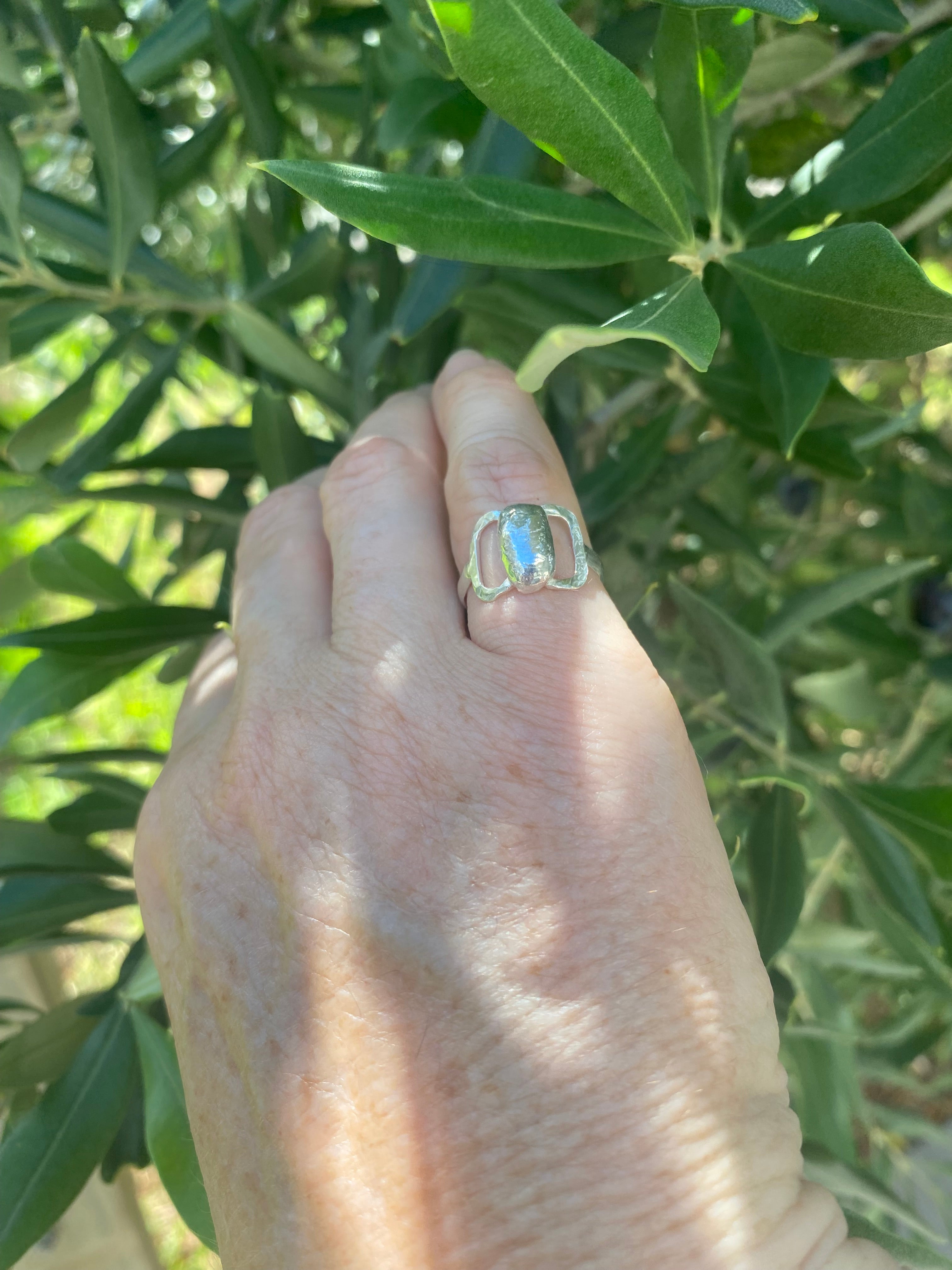 Sterling Silver Butterfly Link Ring