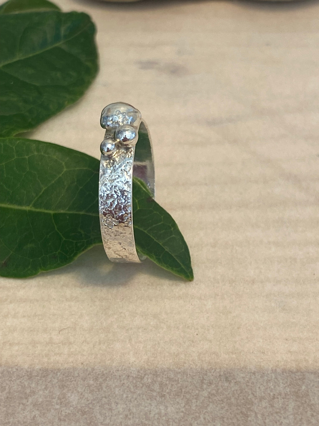 Reticulated Silver Ring with Granulation Detail