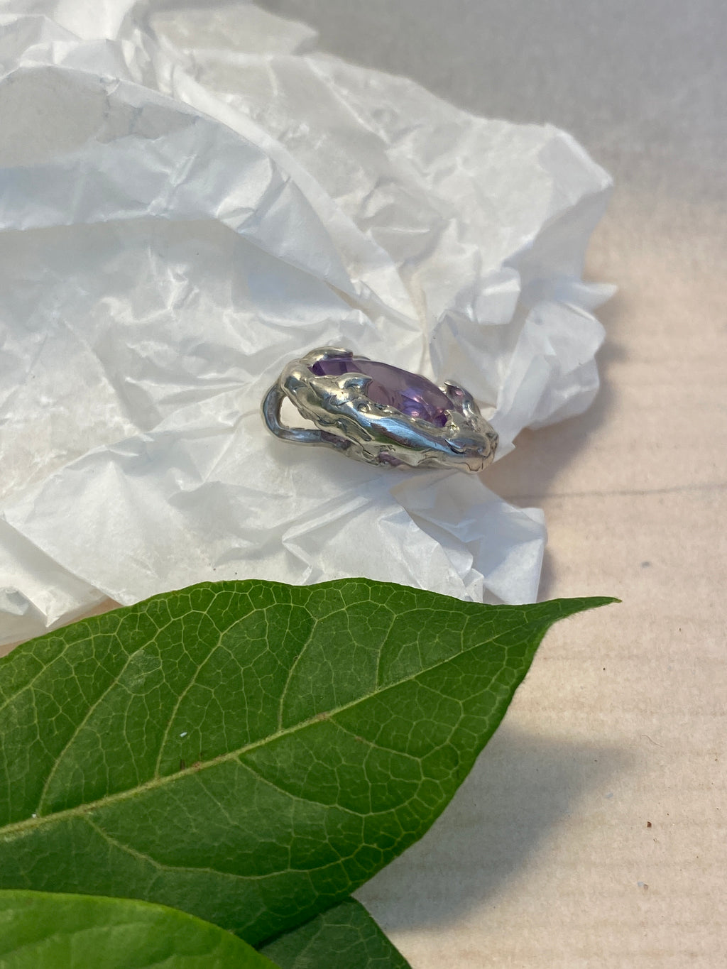 Amethyst and Silver Pendant