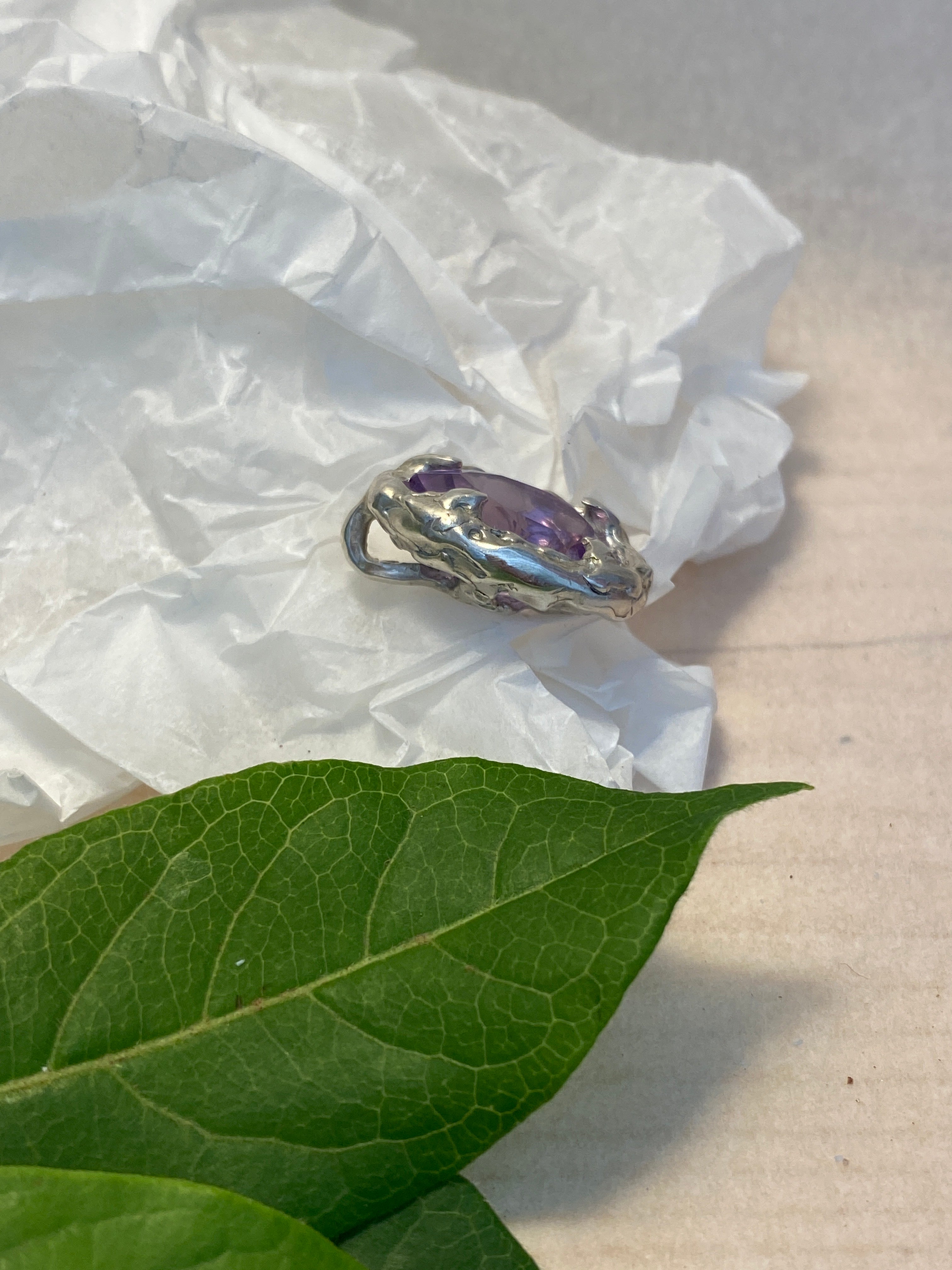 Amethyst and Silver Pendant