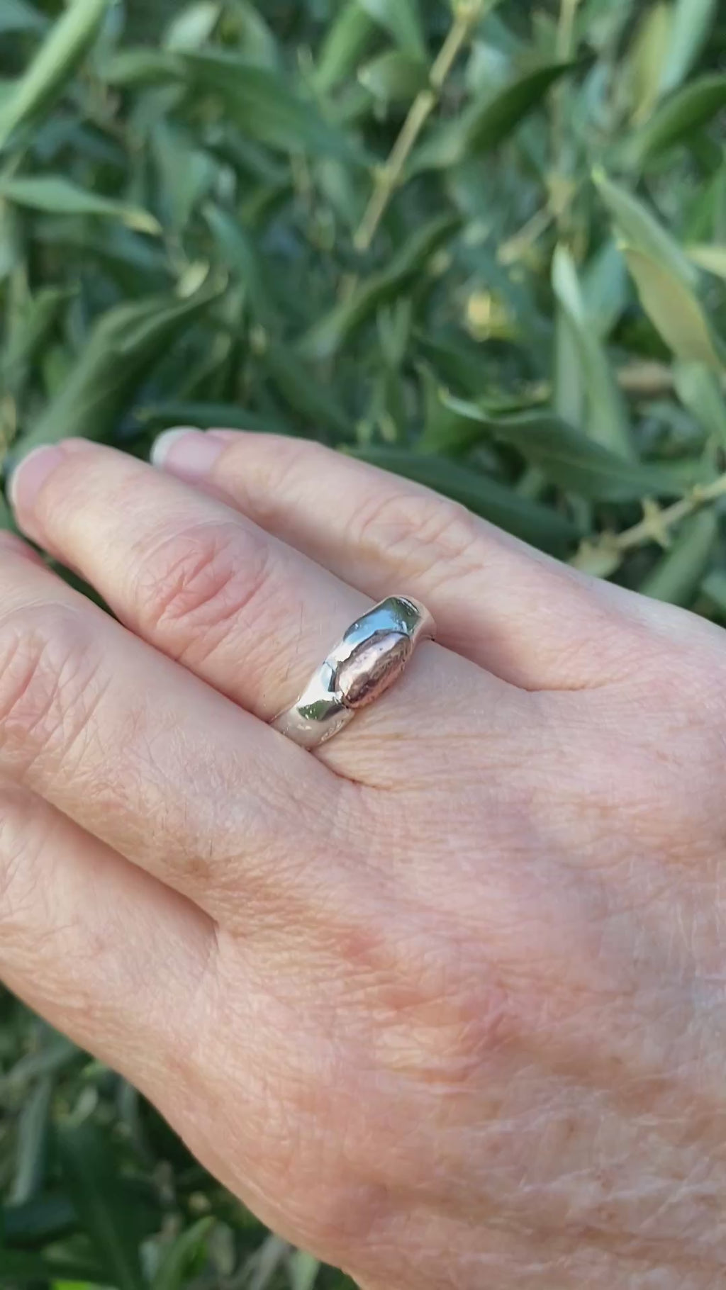 Sterling Silver & Copper Seed Ring | Size P½ | One of a Kind