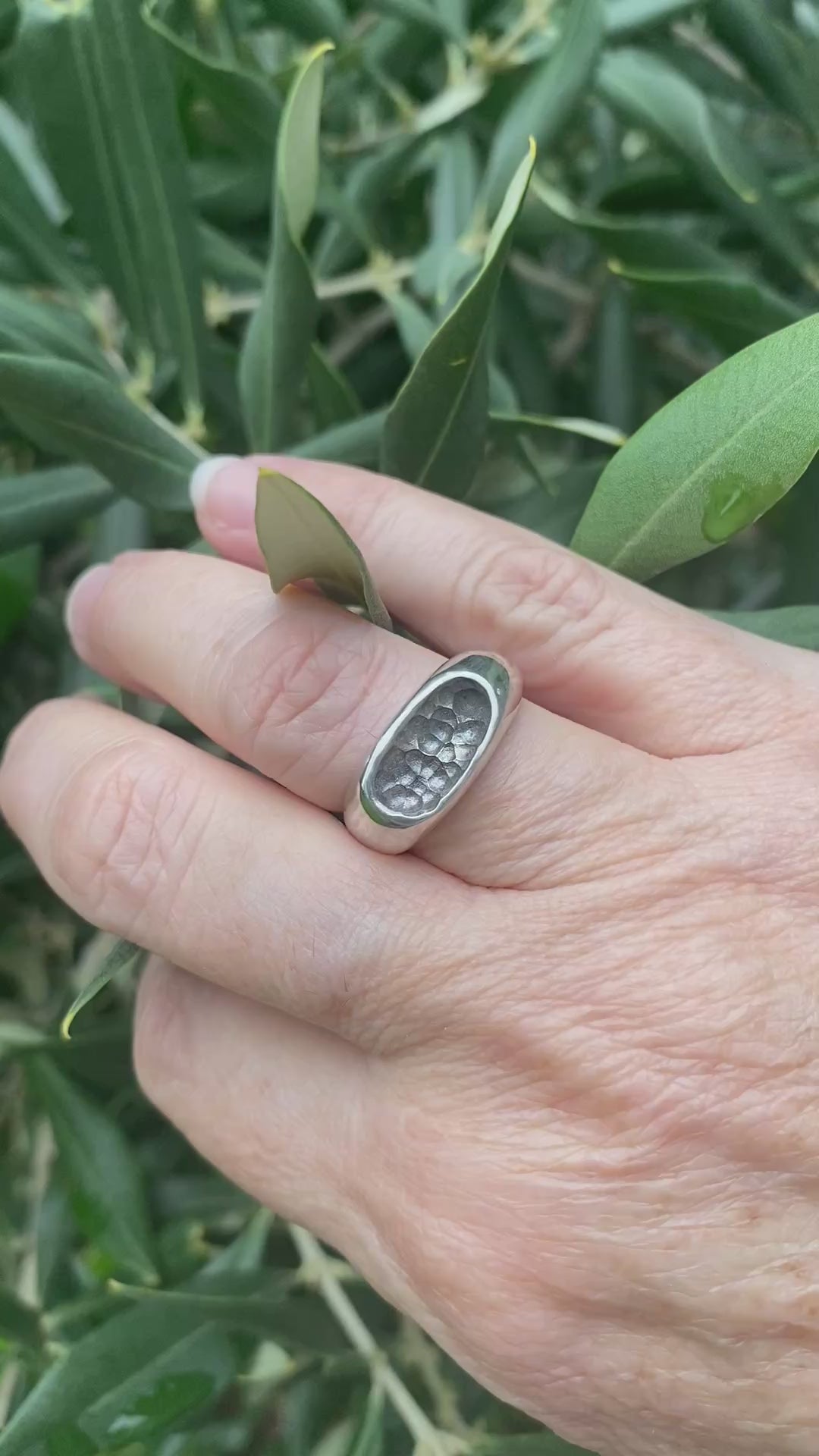 Sterling Silver Pod Ring Size P1/2