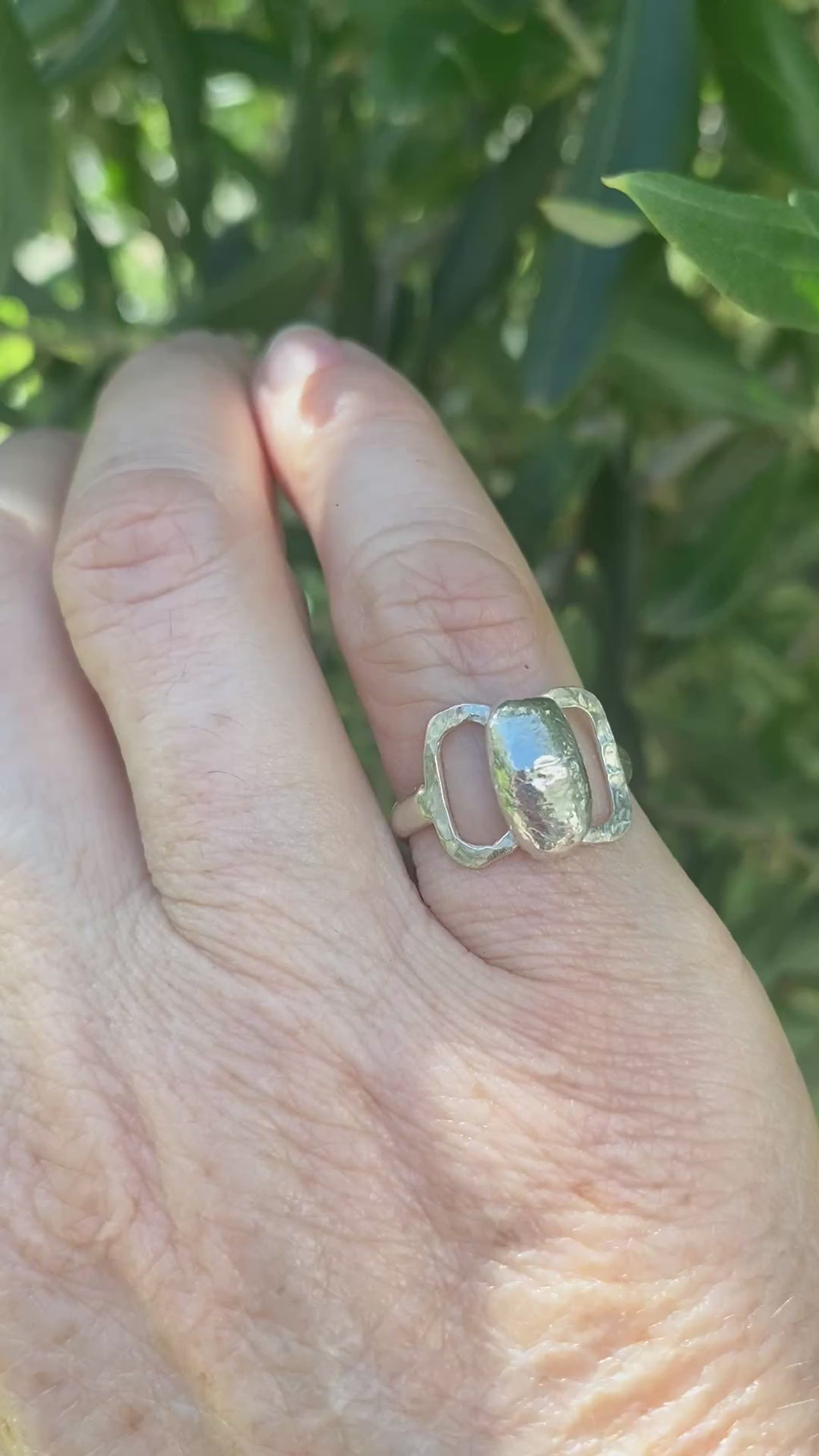 Sterling Silver Butterfly Link Ring