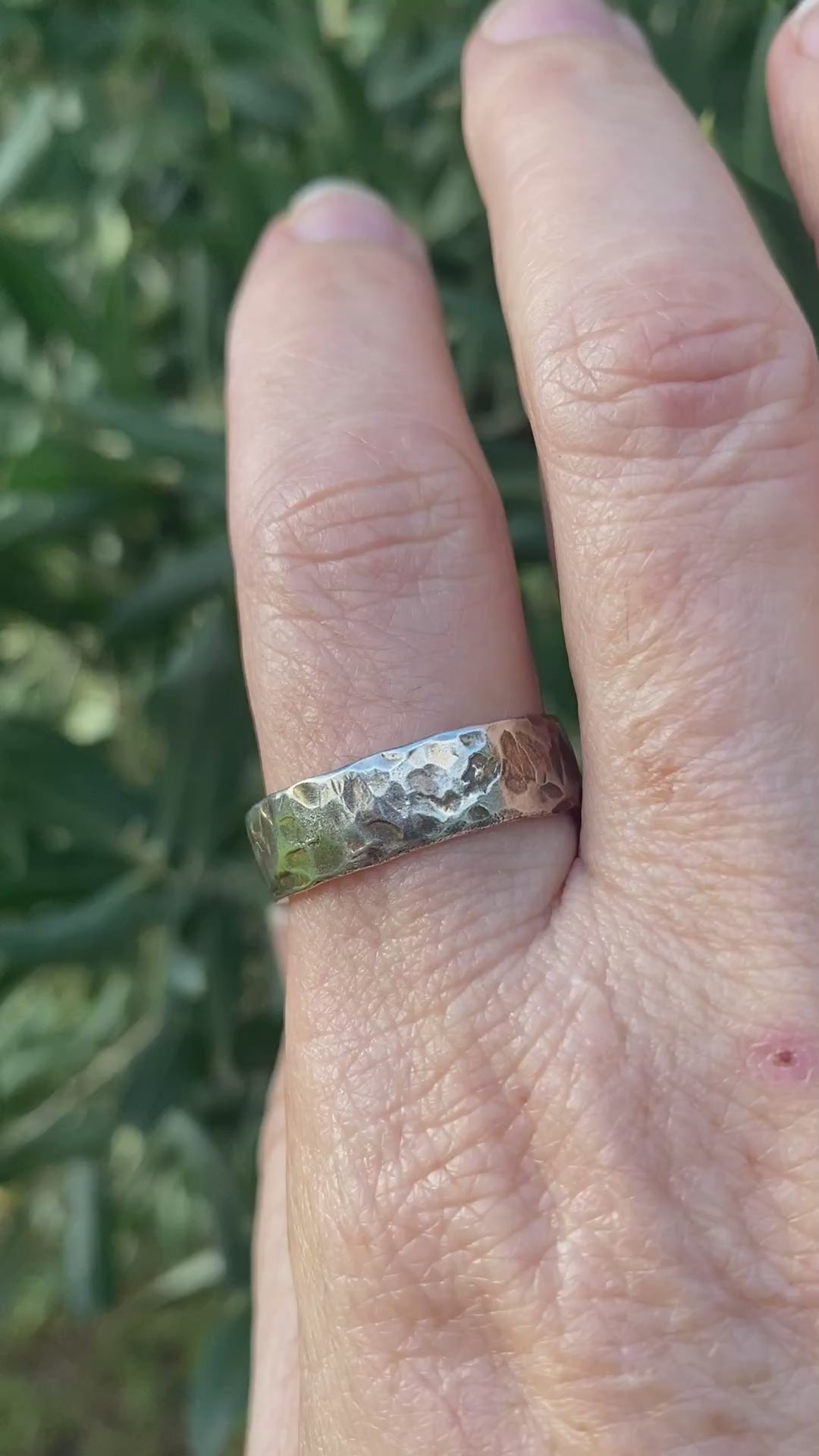 Hammered Sterling Silver Band Ring