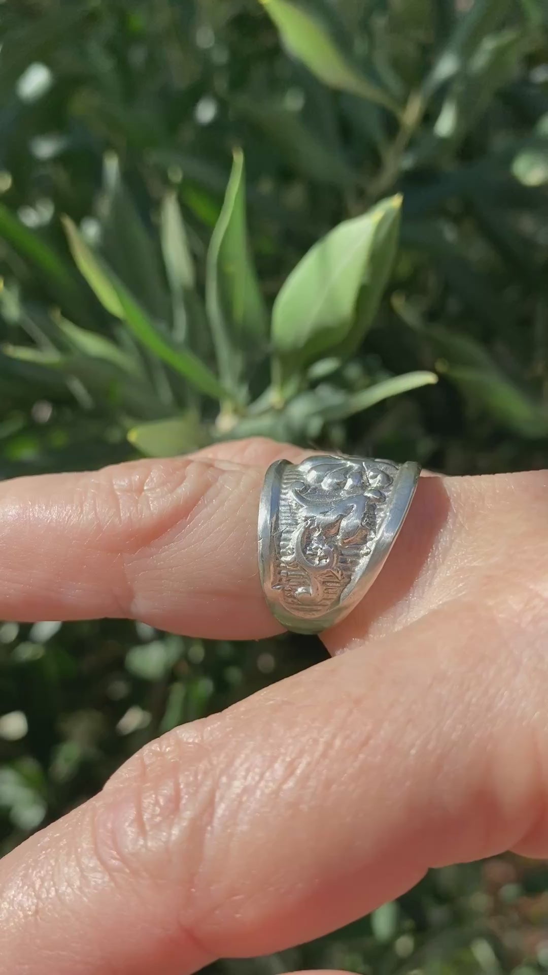 Reclaimed Pattern Sterling Silver Ring